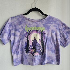 Limited Goosebumps Purple Tie-Dye Tee – Werewolf Graphic, 90s Style Shirt